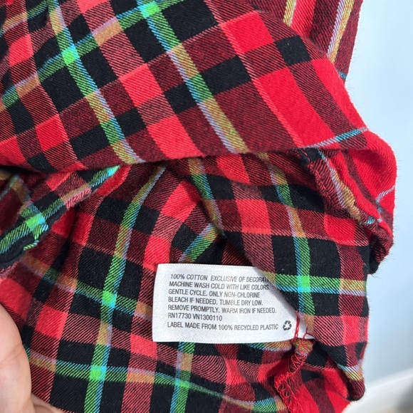 Wondershop At Target Women's Long Sleeve Plaid Button Sleepwear Gown Red Size S - Picture 7 of 9